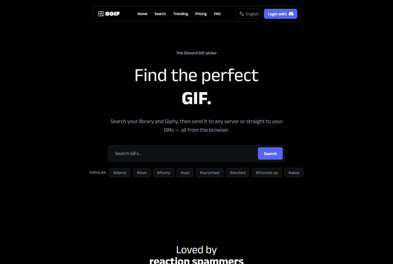 GIF Deck — a GIF website with a Discord bot